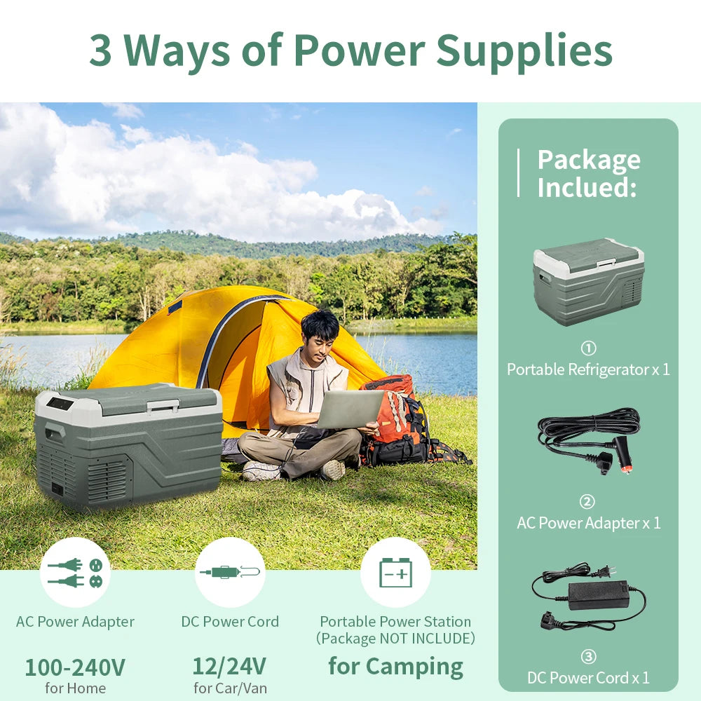 Alpicool NL Portable Car Refrigerator Freezer – 25L, 35L & 45L 12/24V Compressor Cooler