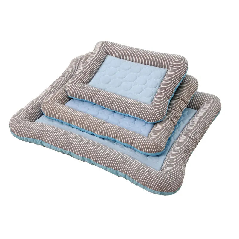 Breathable Summer Cooling Mat For Dogs & Cats – Washable Cotton Pet Bed