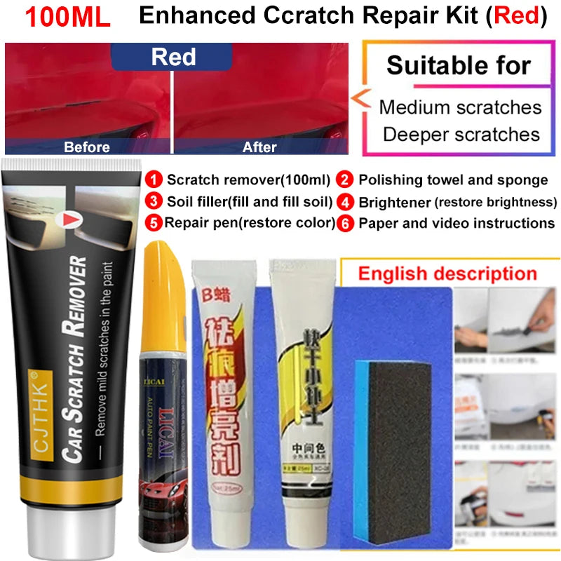 CJTHK Car Scratch & Swirl Remover Paste – 20ml, 60ml & 100ml Paint Polishing Compound