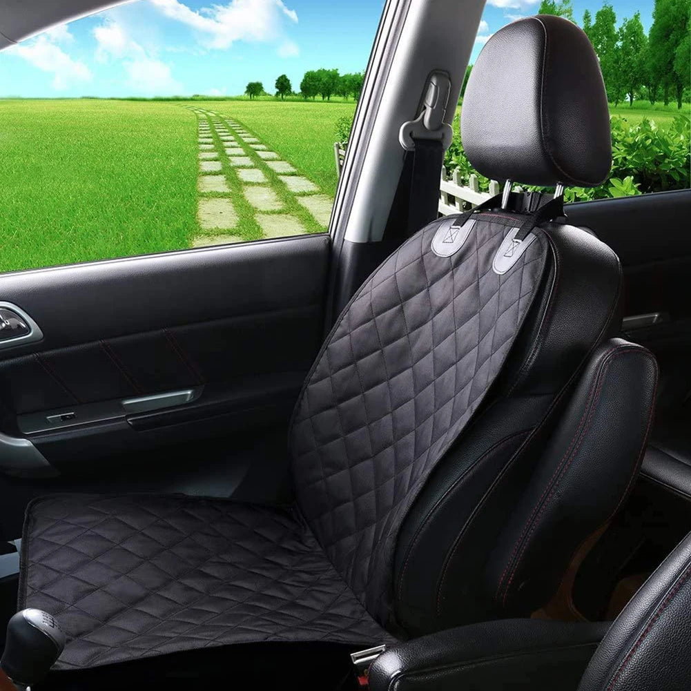 Waterproof Dog Car Front Seat Cover – Non-Slip Pet Seat Protector with Cushion Padding