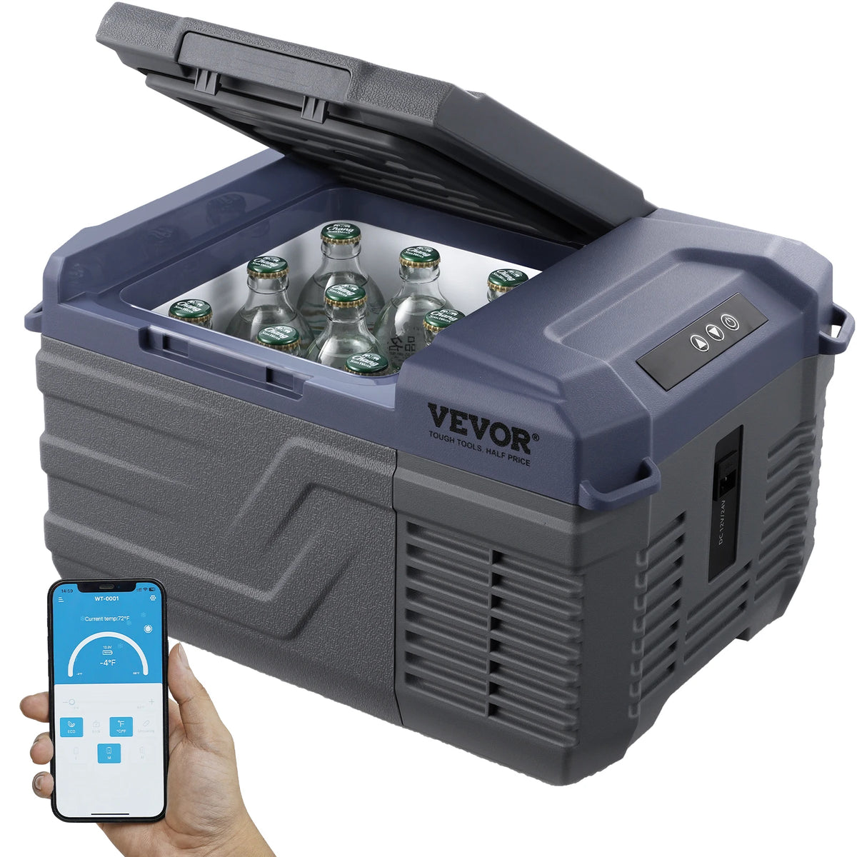 Portable Car Refrigerator Freezer – 8L–75L Single & Dual-Zone Compressor Cooler With Bluetooth