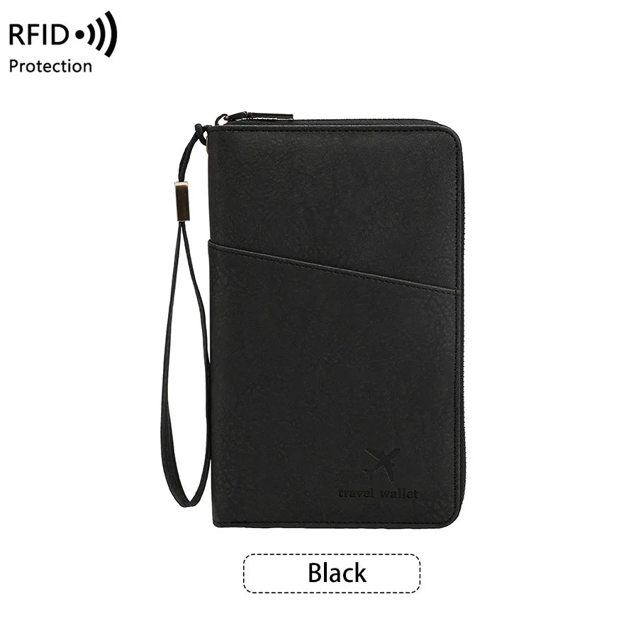 RFID-Blocking Multi-Passport Travel Wallet – Family Document, Ticket & Card Organizer