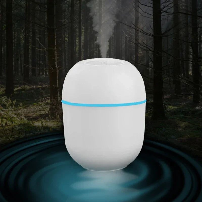 220ml USB Mini Humidifier With LED Night Light – Portable Mist Maker for Home, Office and Car