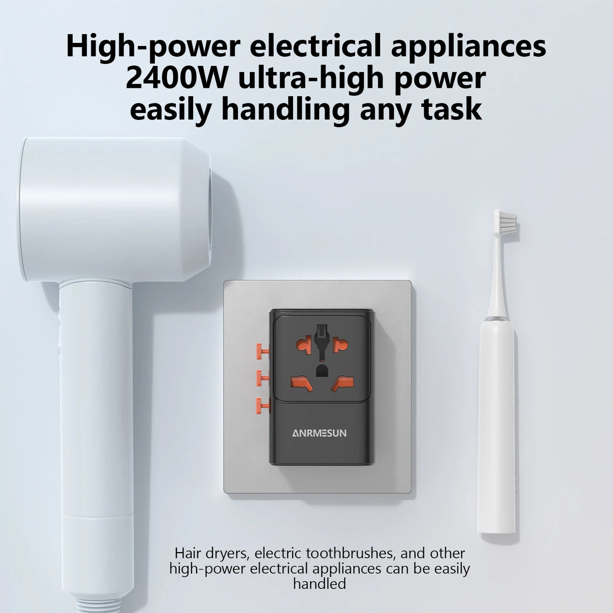 Universal International Travel Adapter – 1 AC Outlet, 2 USB-C & 2 USB-A Charging Ports - Goodify Mart